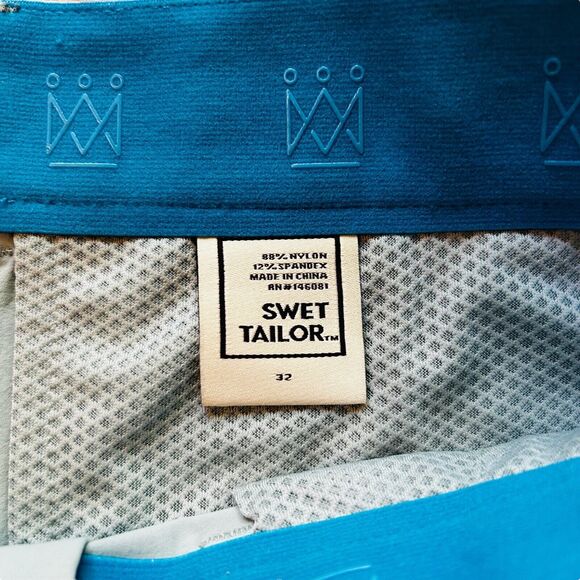 Swet Tailor Virtus Short 9 inch Golf Work Stretch Seafoam Size 32 NWT - Picture 4 of 9